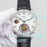 TUR Factory Swiss Copy IWC Pilot's Day & Night White Face 42mm Tourbillon Watch 